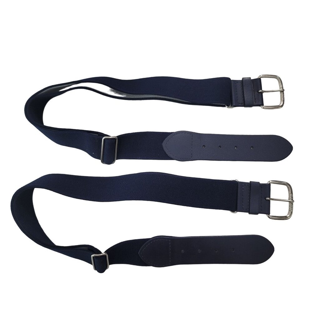 All-Star baseball belt 1570 Adjustable Navy Blue Elastic Belt With Silver Buckle